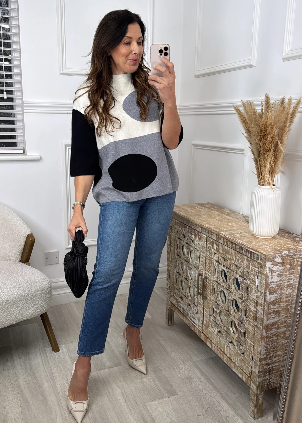 Sierra Grey Multi Colour Jumper - Image 2