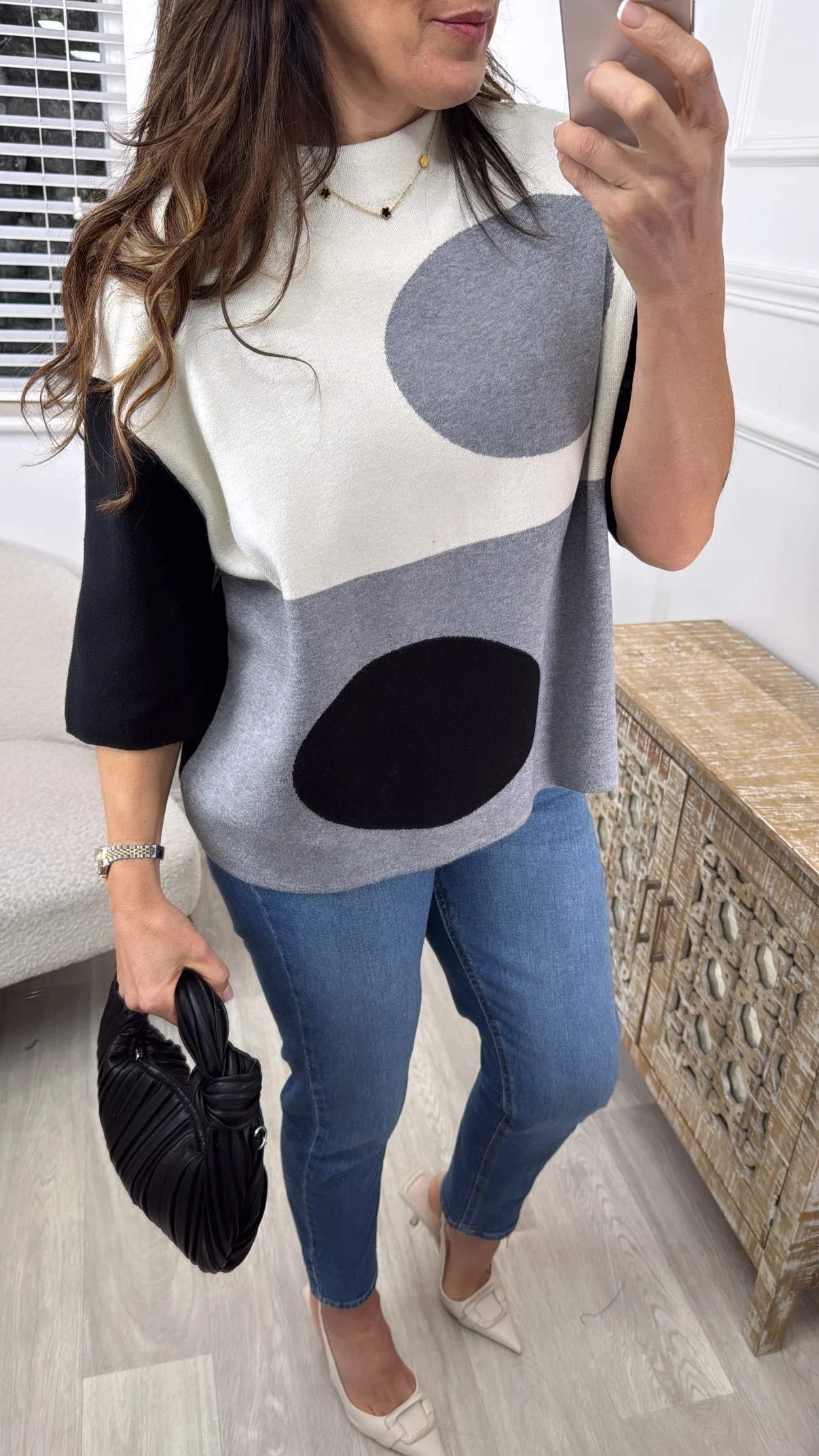Sierra Grey Multi Colour Jumper - Image 4