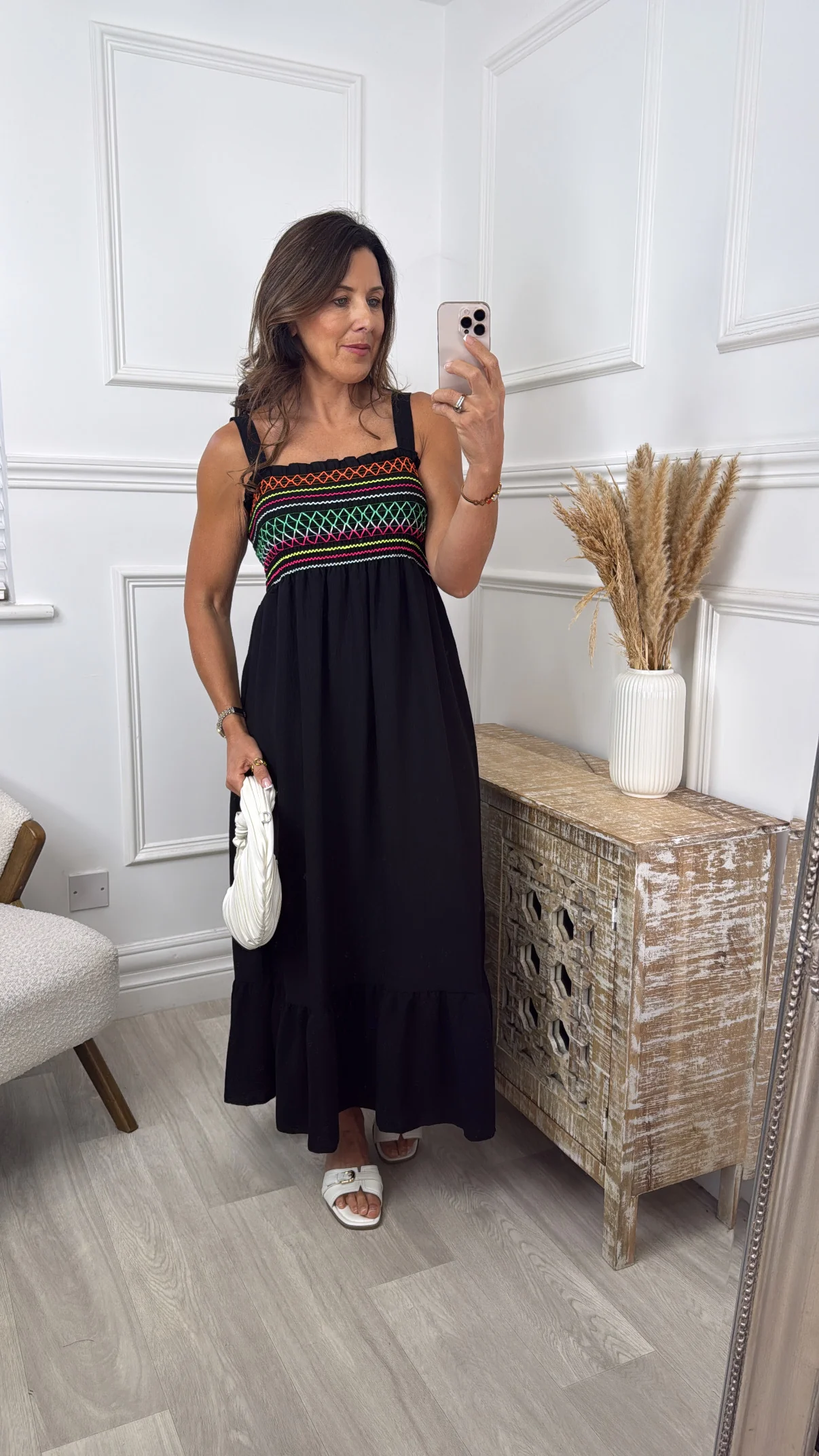Skye Black Strappy Sun Dress - Image 3