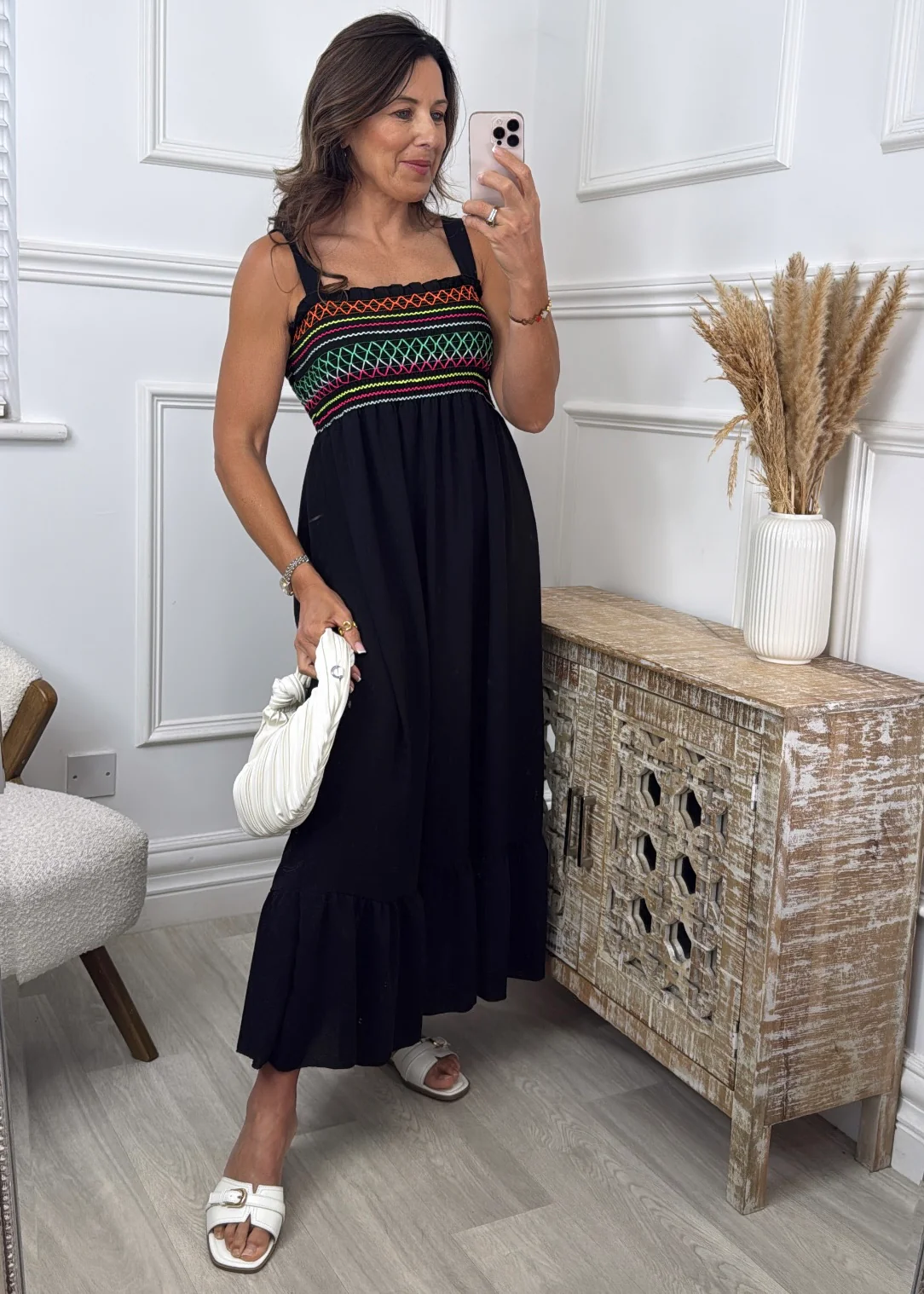 Skye Black Strappy Sun Dress - Image 4