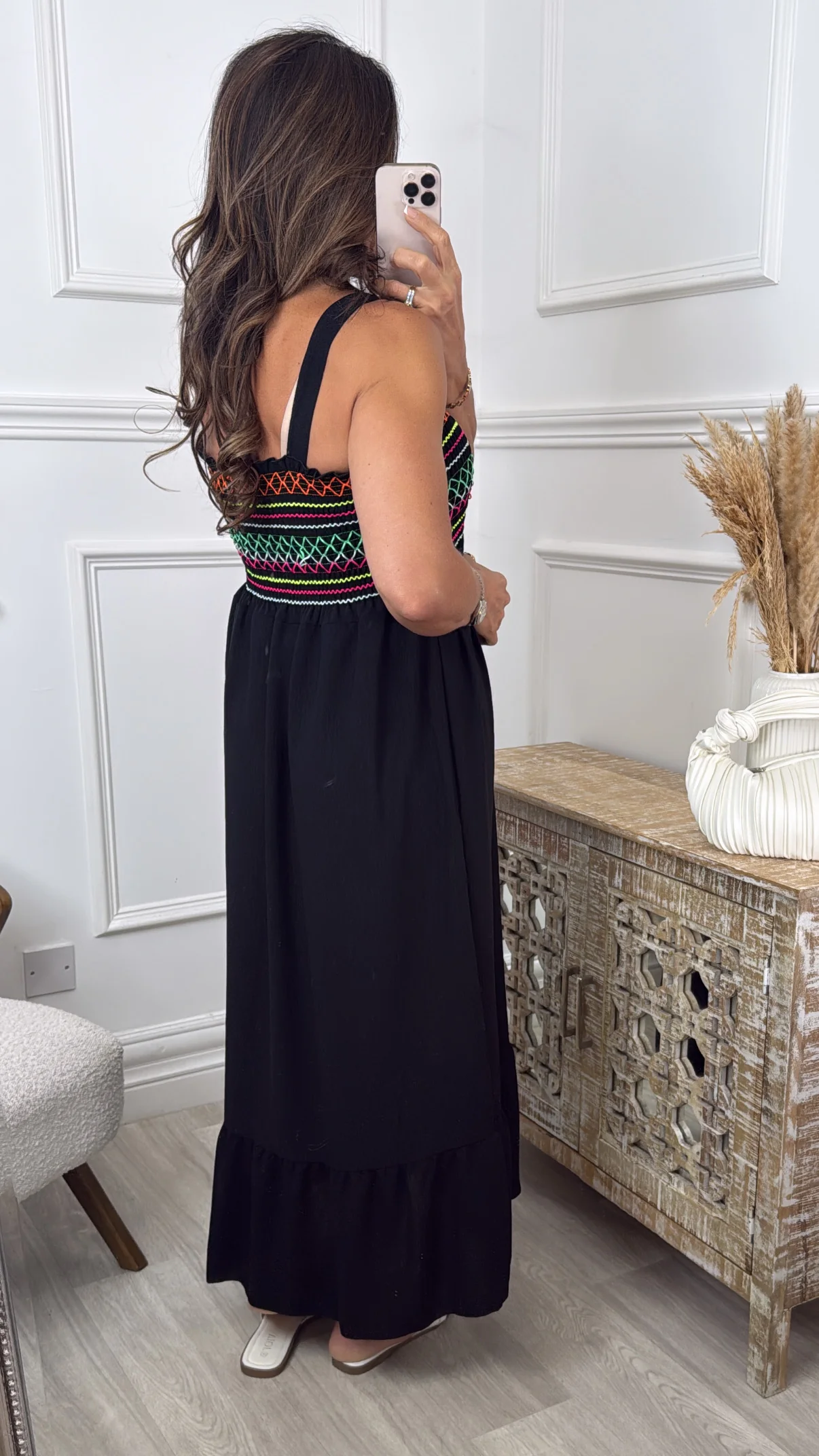 Skye Black Strappy Sun Dress - Image 5