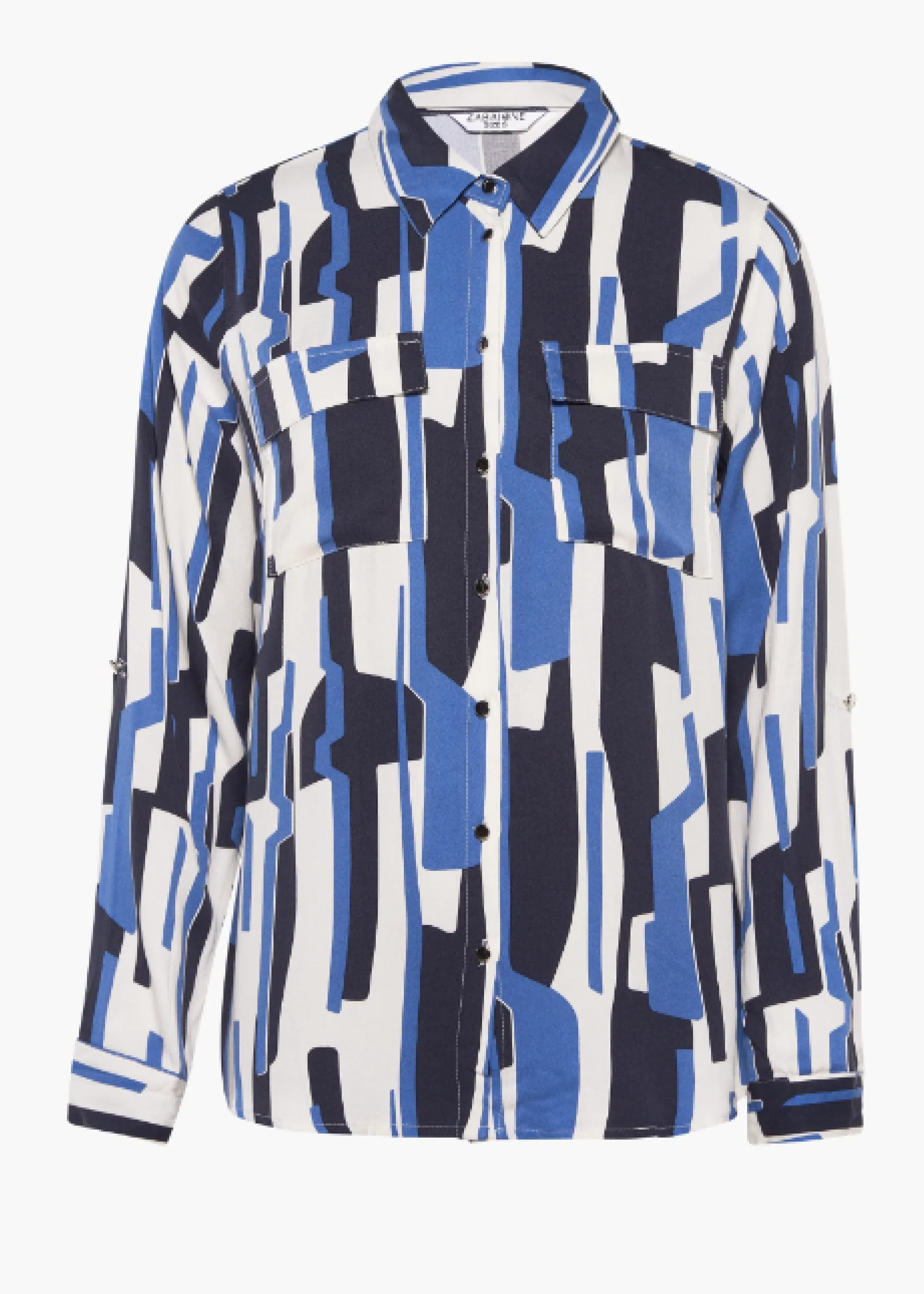 Sophine Navy Blue Patterned Shirt - Image 3