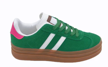 Stefany Green Suede Sneakers - Image 3
