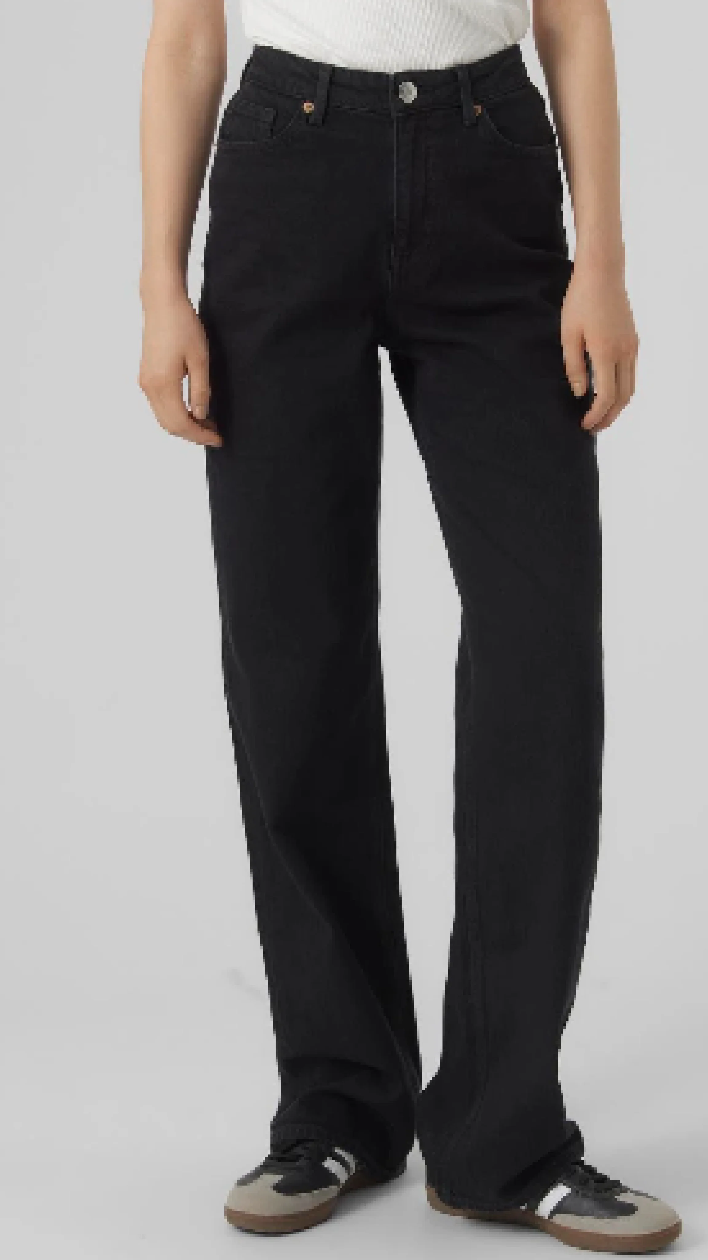 Tessa Black High Rise Wide Leg Jeans - Image 4