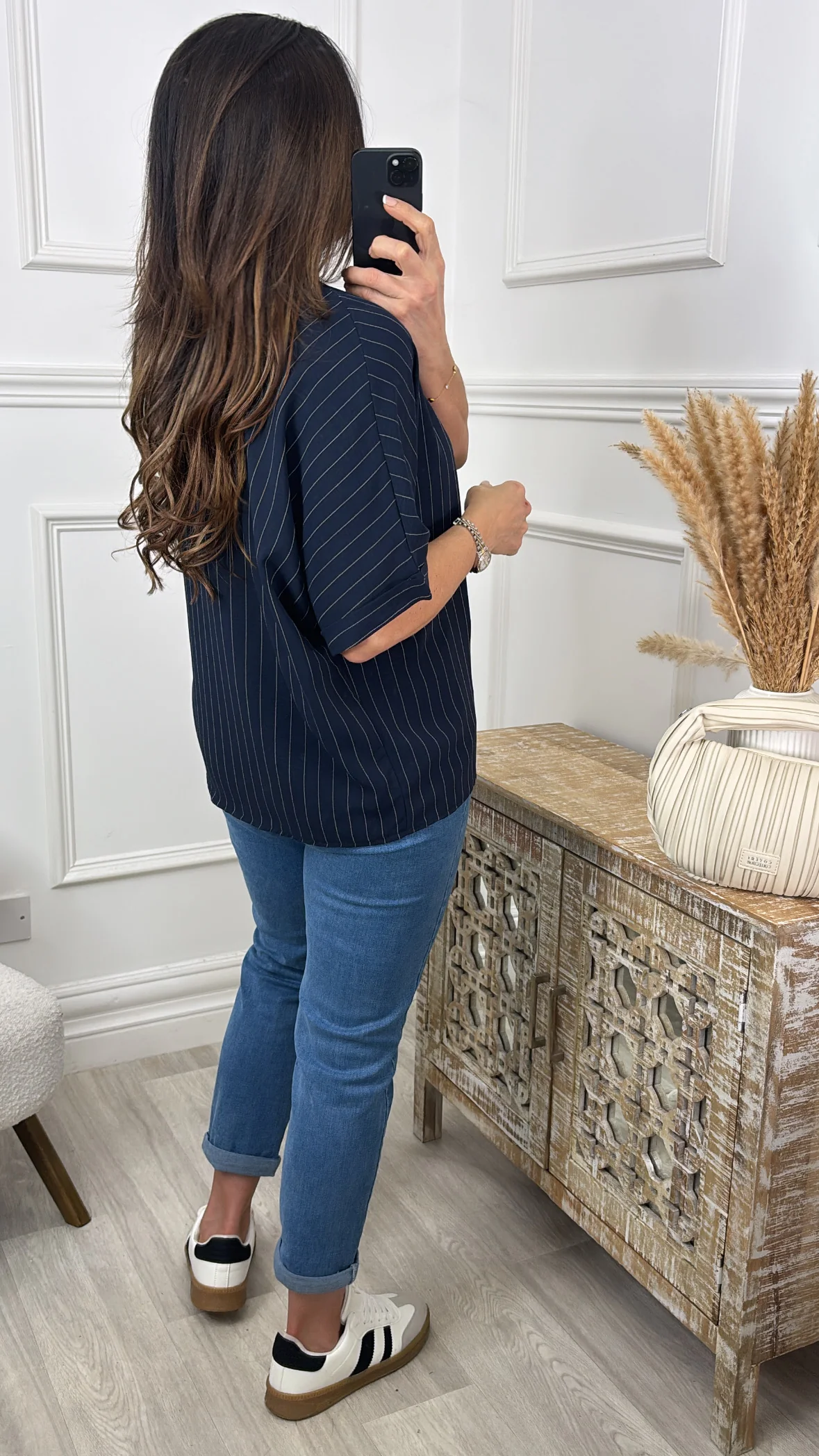 Valencia Blue Striped Top - Image 4