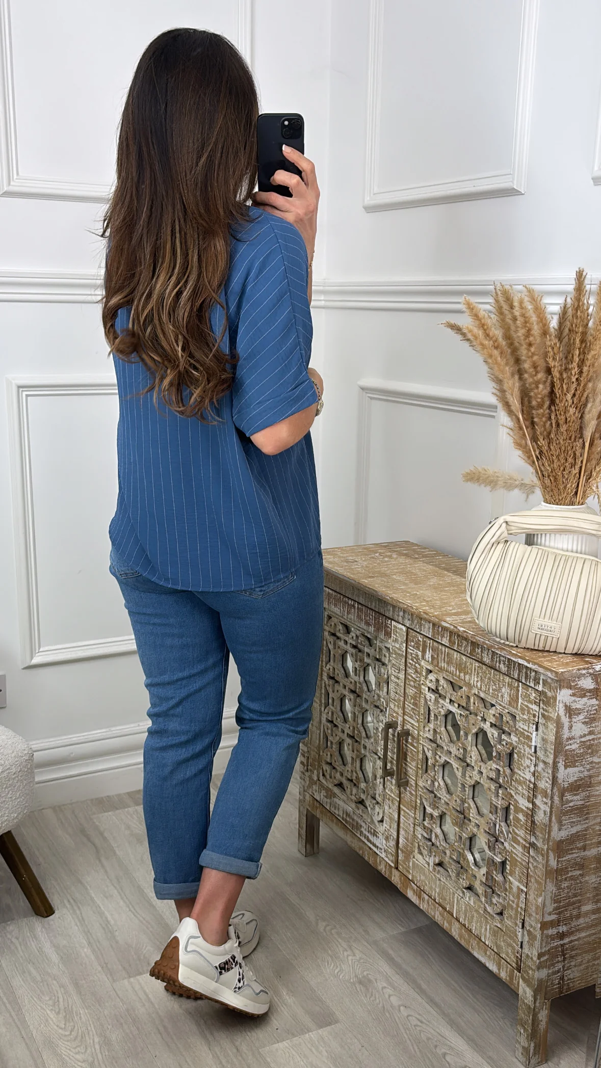 Valencia Denim Striped Top - Image 3