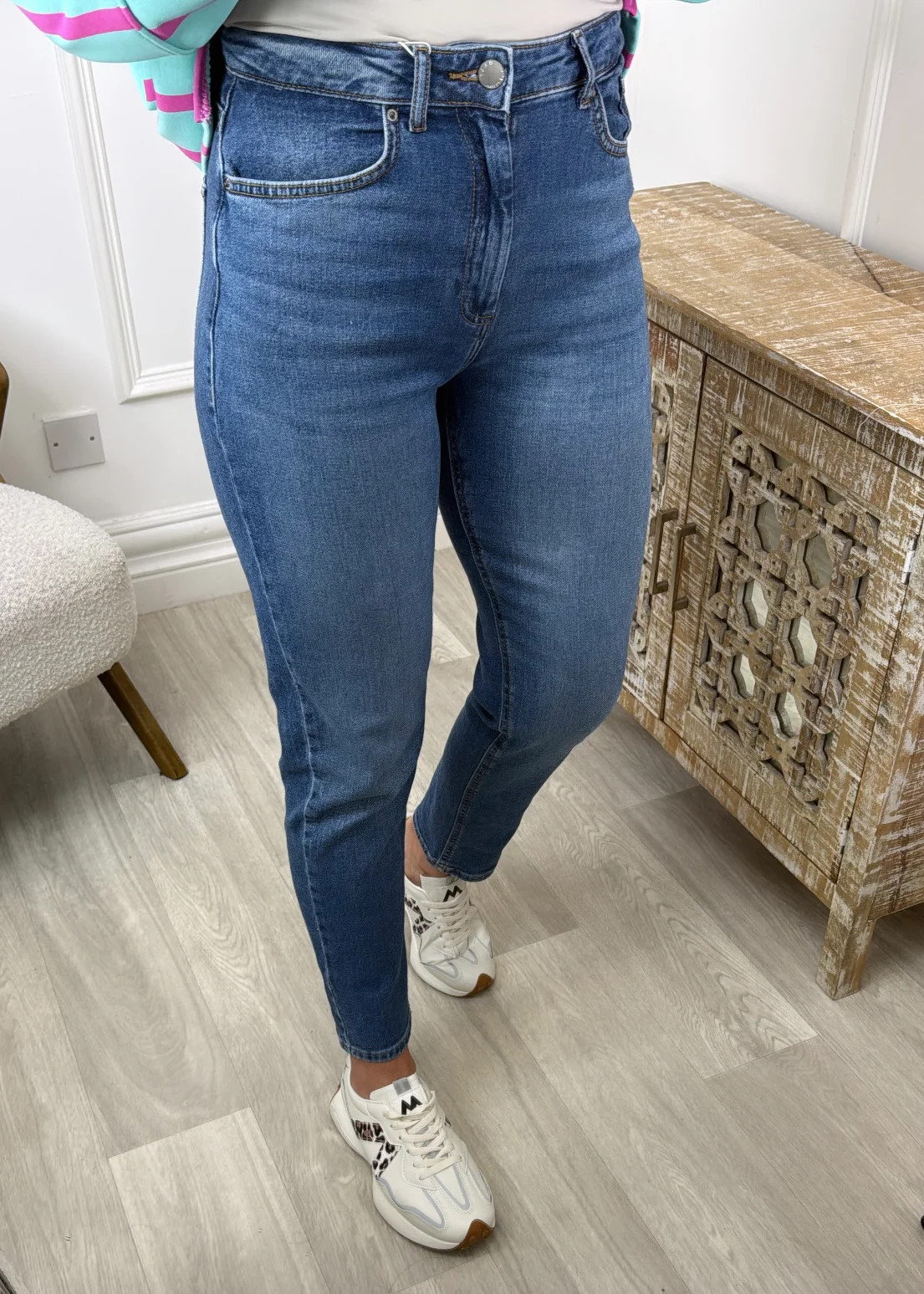 Veneda Blue Mom Fit Jeans